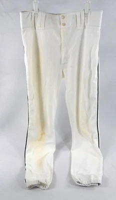 1994 Houston Astros Hudek #41 Game Used White Baseball Pants Size 34 418 - Image 1 of 4