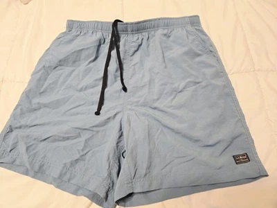 L.L. Bean Swim Shorts Sz Large 34-36 Mens Blue Nylon Mesh Lined Drawstring Waist - Image 1 of 4