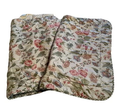 De Colección Laura Ashley Floral Morning Glory 2 Almohadas Falsas Casa de Campo Francés Núcleo Foto 1 de 4