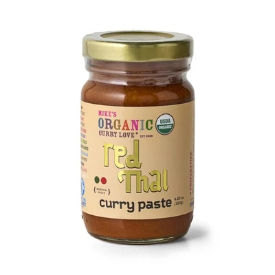 Pasta de Curry Tailandés Rojo Orgánica Hecha en Tailandia, Auténtica y Premium | 1 x 4.23 Foto 1 de 4