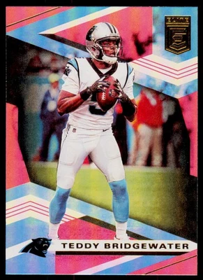 2020 Donruss Elite Teddy Bridgewater 78 Pink Carolina Panthers - Image 1 of 2