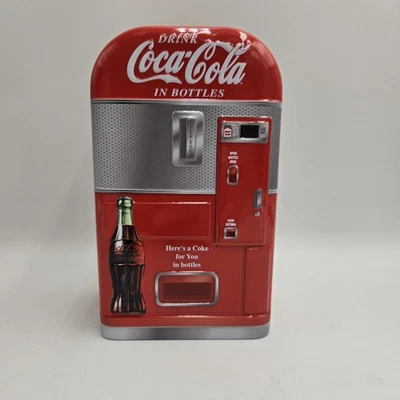 Vintage Coca Cola Retro Coke Bottle Vending Machine Tin 2003 6.75”x4” Collectors - Image 1 of 4
