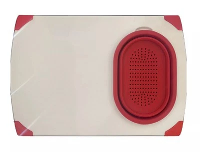 OVER THE SINK CHOPPING BOARD WITH REMOVABLE COLANDER**NEW FREE P&P** - Image 1 of 3