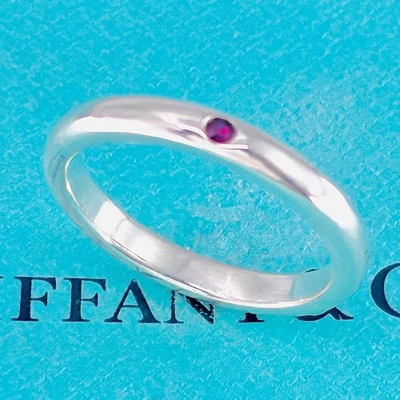Tiffany & Co. Ruby Stacking band Ring size US 6.5 Elsa Peretti Silver 925 - Image 1 of 4