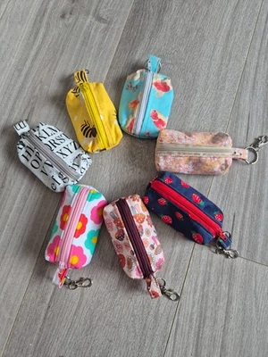Boxy Handmade Key chain Wallet, Mini Zipper Pouch, Mini Purse, Keyring Purse