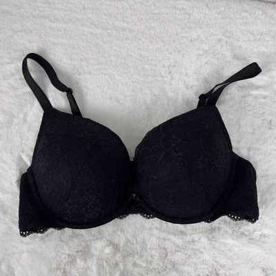 TORRID CURVE Bra Black Lace Push Up Plunge Padded Underwire 40C - Image 1 of 4