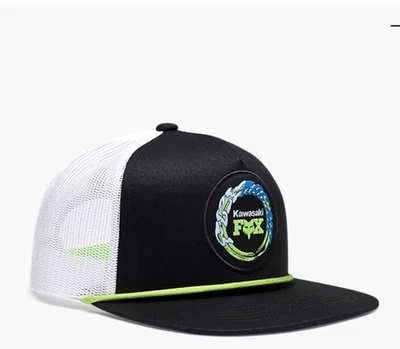 Gorra Fox Racing Kawasaki Snapback para hombre $40 OS negra Foto 1 de 2