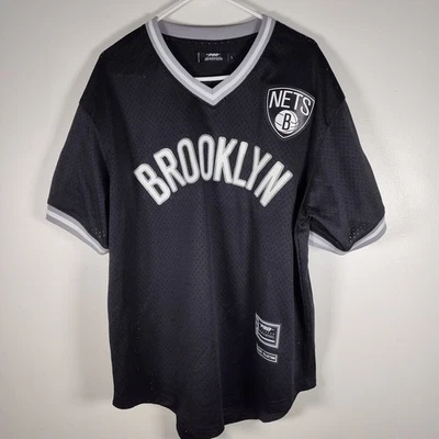 Pro Standard Men's NBA Brooklyn Nets Mesh Pro Team Shirt - Size Large - Black - Image 1 of 4