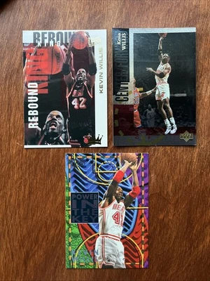 (3) Lote de tarjetas Kevin Willis Fleer Ultra Topps Stadium Club Foto 1 de 4