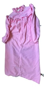 Girl’s SIZE 8 Vintage Jackie’s Pink Fleece Long Zip Housecoat Nightgown - Picture 1 of 5
