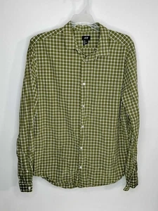 Camisa de vestir manga larga a cuadros color verde/blanco con botones talla grande de H&M para hombre - Imagen 1 de 3