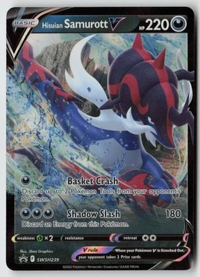 Hisuian Samurott V - - SWSH239 - SWSH: Sword & Shield Promo Cards Holofoil- PTCG - Image 1 of 2