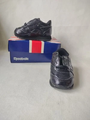 REEBOK CLASSIC PEARLIZED BLACK PEARL VINTAGE UNISEX TODDLER SZ 3-5  81-39386 - Image 1 of 4