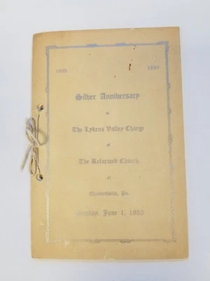 Folleto 25 aniversario The Lykens Valley Charge Elizabethville Pa. 1905-1930 Foto 1 de 4