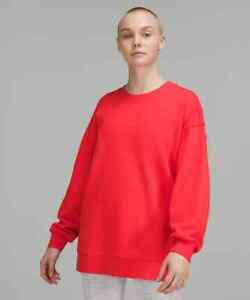 NEW! Lululemon Women’s Perfectly Oversized Crew Sweatshirt in Love Red Size 6