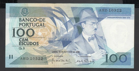 Portugal 100 Escudos 16-10-1986  AU  P. 179,   Banknotes, Uncirculated Cover