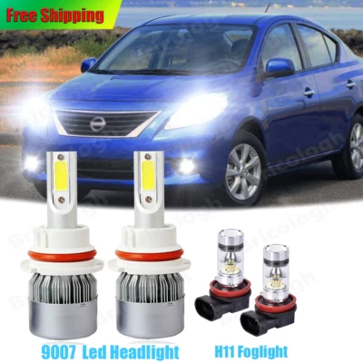 Kit combinado de 4x faros antiniebla LED 6000K para Nissan Versa Note 2014-2019 Foto 1 de 4