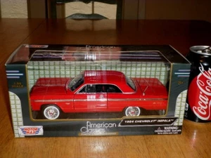 1964 CHEVROLET IMPALA, MOTOR MAX DIE CAST METAL FACTORY BUILT TOY CAR, 1:24  - Picture 1 of 12