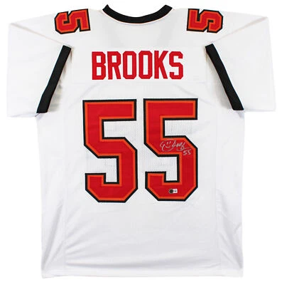 Derrick Brooks Signed White Pro Style Jersey w/ Silver Sig BAS Witnessed - Image 1 of 3