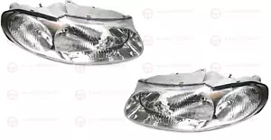 Chrome Headlights Pair For Holden Commodore VT WH 1997-2003 - Picture 1 of 4
