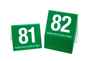 Números de mesa de plástico 81-100, estilo tienda, verde con número blanco, envío gratuito - Imagen 1 de 1