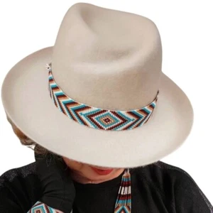 American Style Handarbeit Perlen Hutband Cowboyhut - Bild 1 von 1