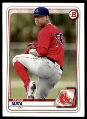 2020 Bowman Prospects Bryan Mata Boston Red Sox #BP-128 - Image 1 of 2