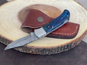Handmade Damascus Folding Pocket Knife With Small Defects 6.5" (See Description) - Picture 1 of 299