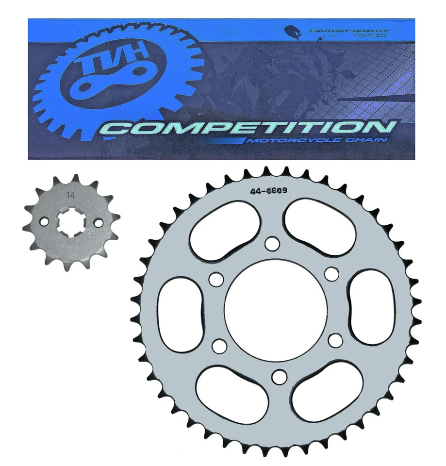 Kit de cadena y piñón, cadena h/duty para Suzuki TS100 TS100ER (73-82) no TS100ERZ Foto 1 de 1