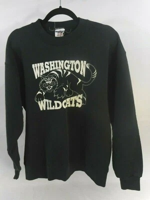 Sudadera De Colección Jerzees Washington Wildcats Gato Negra Old School Pecho 42" Foto 1 de 4