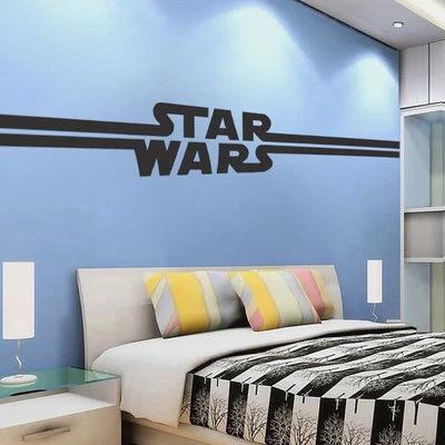 Star Wars Logo Wall Decal Star Wars Custom Color Bedroom Sticker Large Logo, a89 - Image 1 of 4