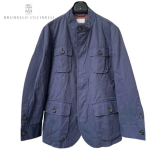 Brunello Cucinelli Safari Jacket Size S navy cotton from Japan - Picture 1 of 12