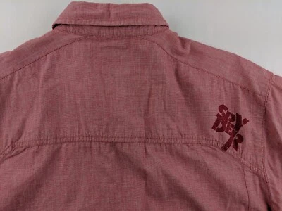 Spyder Venom 男式 US L 红色按扣短袖经典户外休闲 — 第 1/4 张图片