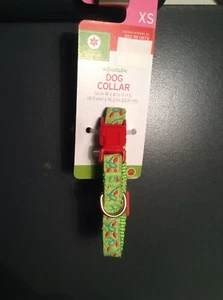 TARGET BRAND Adjustable Dog Collar Holiday Christmas GREEN/RED LIGHTS Extra Sm - Picture 1 of 6