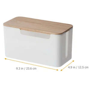 Portable Wire Management Box Cord Holder Cable Storage Bin Wire Container - Picture 1 of 12