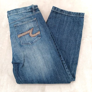 Lot 29 Jeans Mens 44 X 33 Looney Tunes Bugs Bunny Embroidered Wide Leg Y2K *Hole - Picture 1 of 12