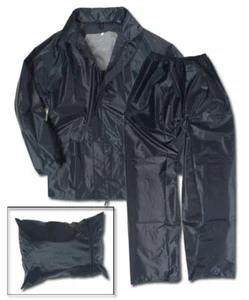 Traje de lluvia azul oscuro, chaqueta + pantalones! Protección contra la humedad, camping, outdoor, militar -NUEVO- - Imagen 1 de 1