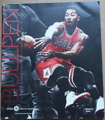 2014-15 Chicago Bulls Bullpen Issue 7 Program Derrick Rose Cover Great Photos - Image 1 of 3