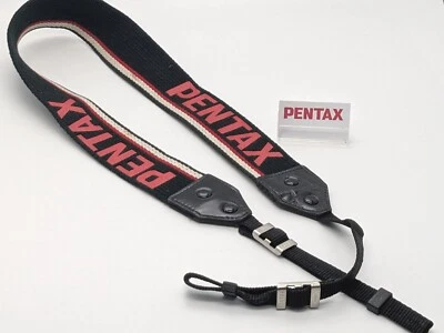 Genuine [Near MINT] Pentax Neck Shoulder Vintage Strap Black Red from Japan - Image 1 of 4