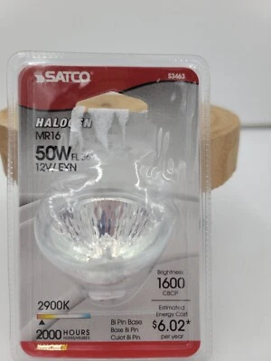 SATCO S3463 MR16 Wide Beam 50W Bi-Pin 12V - Image 1 of 2