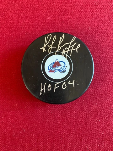 Ray Bourque, "Autographed"(JSA) Avalanche Puck (Scarce / Vintage) Cover