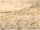 Van Gogh A3 Photo Mountain Landscape Seen Across The Walls 1889