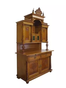 Buffetschrank Küchenschrank Aufsatzschrank Historismus Nussbaum B: 146 m -11213- - Picture 1 of 10