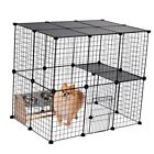  Playpen pour animaux de compagnie, cage pour petits animaux clôture métallique portable avec 34 panneaux noirs