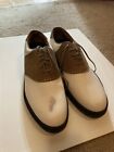 Nordstrom Men’s Size 11.5 M us White Brown Croc Saddle Golf Shoe