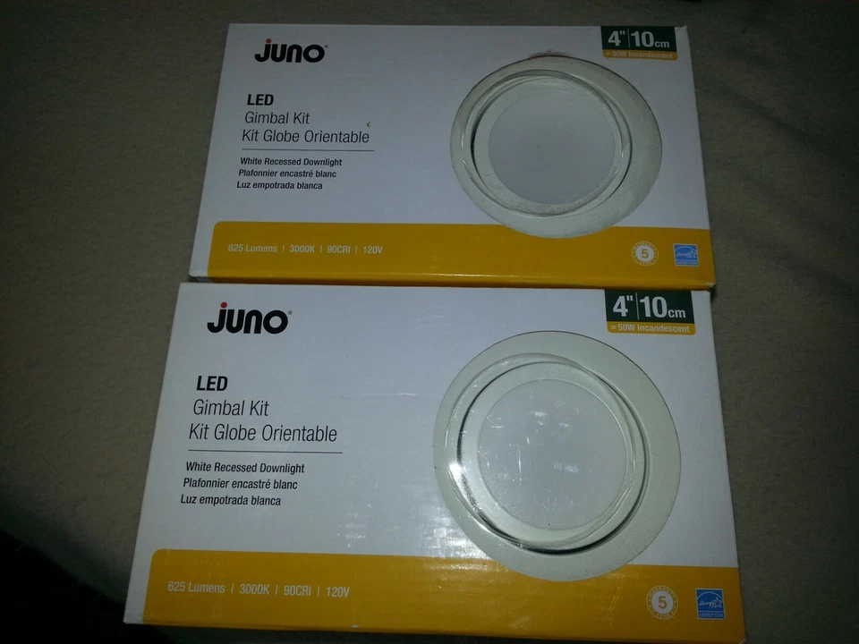 Juno 4" LED Gimbal Kit White Recessed Downlight 625 Lumens 3000k 120v