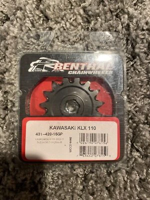 Piñón delantero Renthal para Kawasaki KLX 110 2002-2010 15T Foto 1 de 3