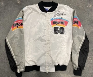 VTG Rare San Antonio Spurs David Robinson Chalkline Fanimation Jacket Sz Mens L - Picture 1 of 7