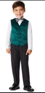 NAUTICA Little Boy's Velvet 3. Piece Vest Set Green Sz 6 $65 ***Tie Missing **"" - Picture 1 of 5