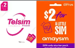 2 X $2 Australia sim card PAYG Prepaid SIM Starter(free post with in AU) - Picture 1 of 3